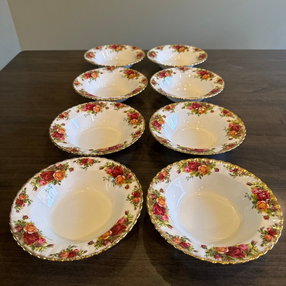 Royal Albert Floral Bone China Bowls Set of 8